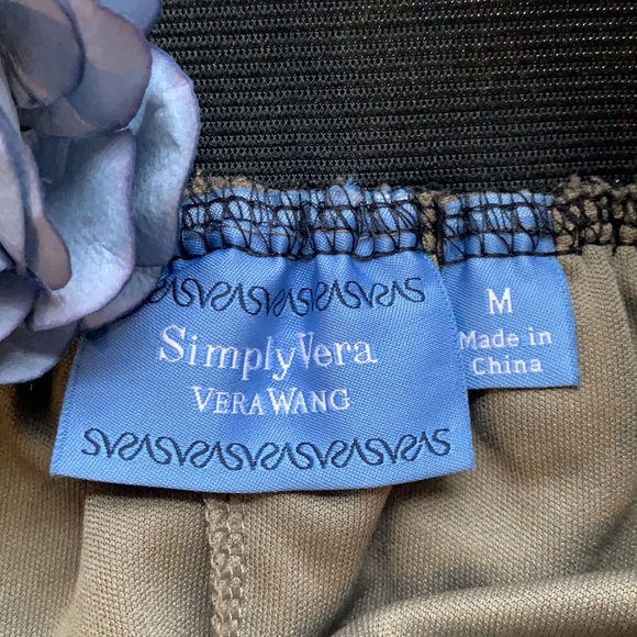 Simply Vera Vera Wang Embroidered Metallic Thread Elastic Waist Skirt Women's M - Picture 4 of 11